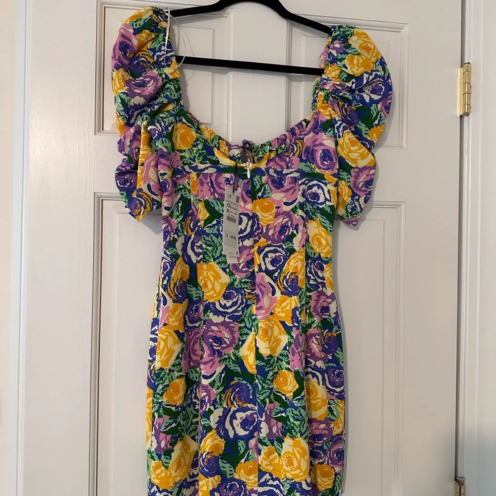 Zara Printed Corset Style Dress - Picture 2 of 6